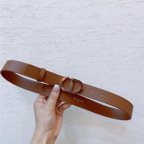 High Quality Luxury Dior Gold Brass Metal 30 Montaigne *Cd* Belt – Style 30342