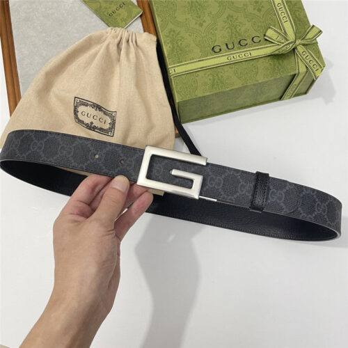 High Quality Luxury Gucci Three-Claw Pigskin Leather Belt – Style 97382