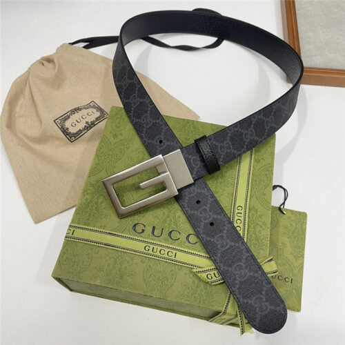 High Quality Luxury Gucci Three-Claw Pigskin Leather Belt – Style 97382 product detail