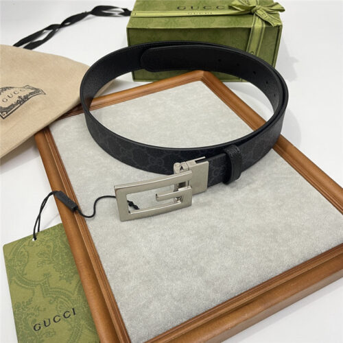 High Quality Luxury Gucci Three-Claw Pigskin Leather Belt – Style 97382 product detail