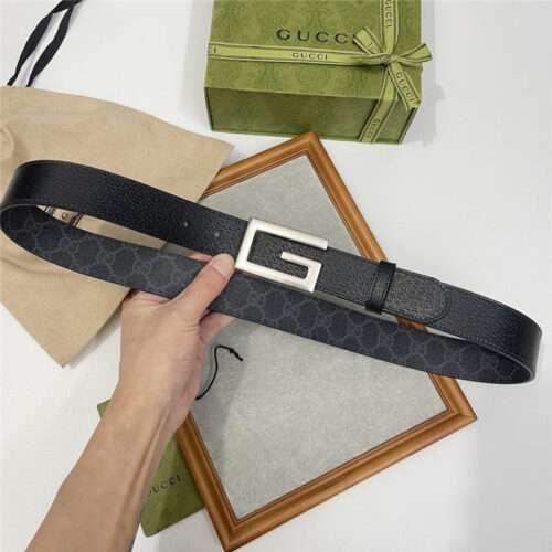 High Quality Luxury Gucci Three-Claw Pigskin Leather Belt – Style 97382 product detail