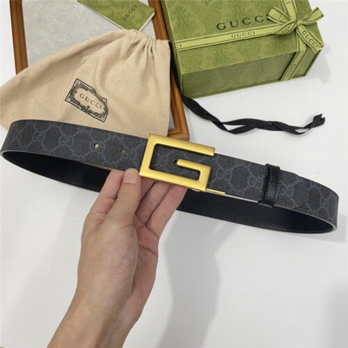 High Quality Luxury Gucci Three-Claw Pigskin Leather Belt