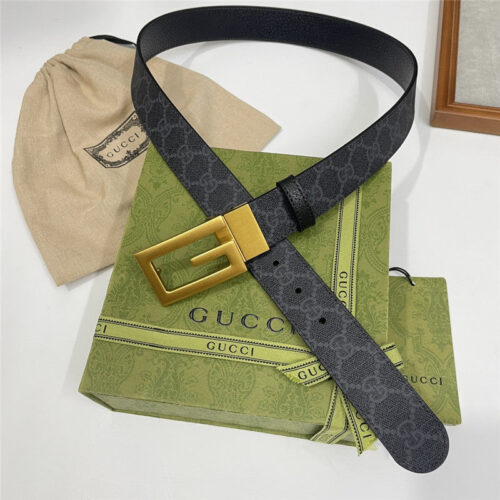 High Quality Luxury Gucci Three-Claw Pigskin Leather Belt product detail