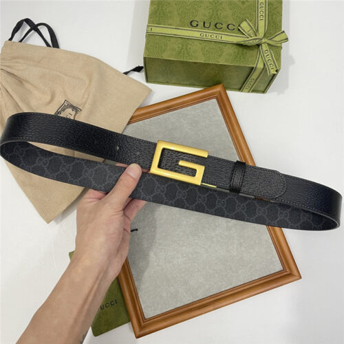 High Quality Luxury Gucci Three-Claw Pigskin Leather Belt alternate view