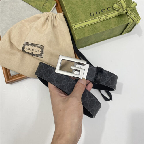 High Quality Luxury Gucci Three-Claw Pigskin Leather Belt – Style 23366 alternate view