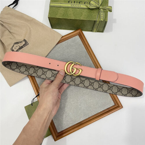 High Quality Luxury Gucci Narrow Brown Supreme Pvc Presbyopic Belt – Style 33606 product detail