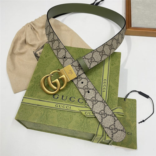 High Quality Luxury Gucci Narrow Brown Supreme Pvc Presbyopic Belt product detail