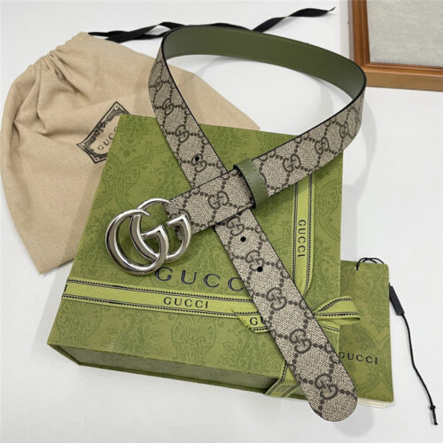 High Quality Luxury Gucci Narrow Brown Supreme Pvc Presbyopic Belt – Style 25126 product detail