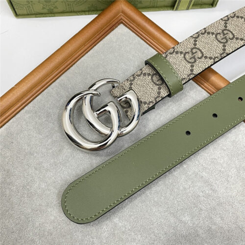 High Quality Luxury Gucci Narrow Brown Supreme Pvc Presbyopic Belt – Style 25126 product detail