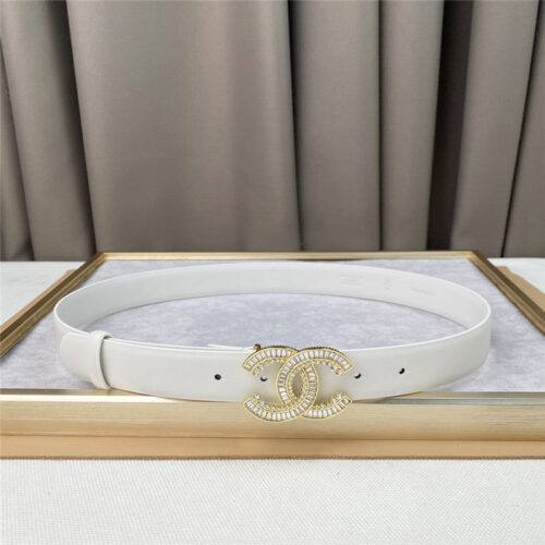 High Quality Luxury Chanel Plain Cowhide 3Cm Versatile Small Belt
