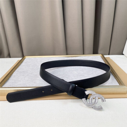 High Quality Luxury Chanel Plain Cowhide 3Cm Versatile Small Belt – Style 92006 alternate view