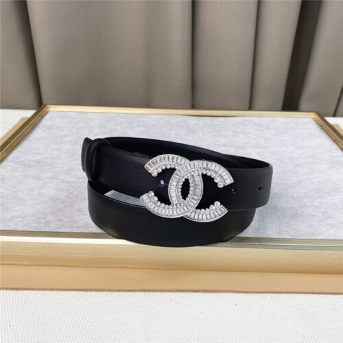 High Quality Luxury Chanel Plain Cowhide 3Cm Versatile Small Belt – Style 92006 product detail