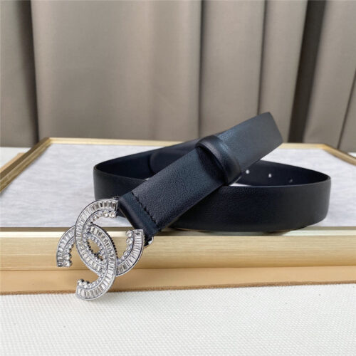 High Quality Luxury Chanel Plain Cowhide 3Cm Versatile Small Belt – Style 92006 product detail