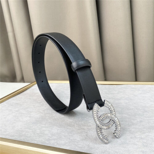 High Quality Luxury Chanel Plain Cowhide 3Cm Versatile Small Belt – Style 92006 product detail