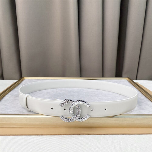 High Quality Luxury Chanel Plain Cowhide 3Cm Versatile Small Belt – Style 57542