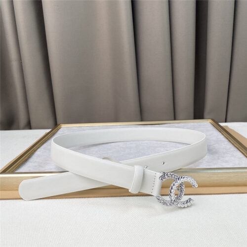 High Quality Luxury Chanel Plain Cowhide 3Cm Versatile Small Belt – Style 57542 alternate view