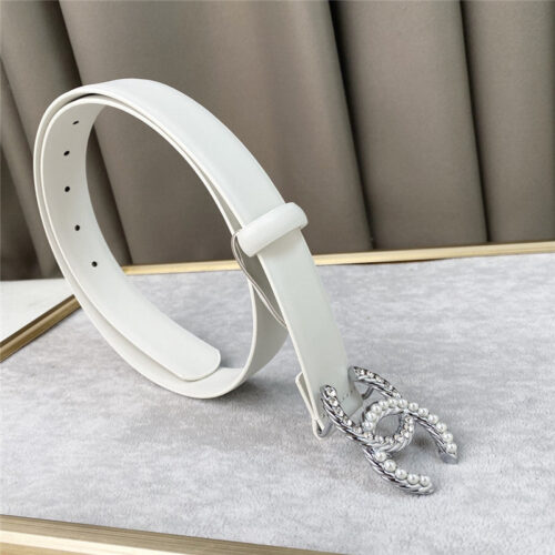 High Quality Luxury Chanel Plain Cowhide 3Cm Versatile Small Belt – Style 57542 product detail