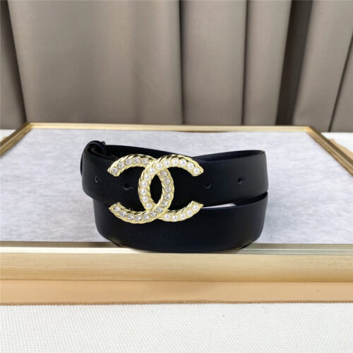 High Quality Luxury Chanel Plain Cowhide 3Cm Versatile Small Belt – Style 23078 alternate view