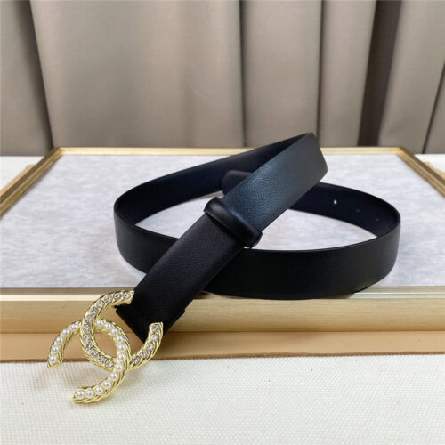 High Quality Luxury Chanel Plain Cowhide 3Cm Versatile Small Belt – Style 23078 product detail