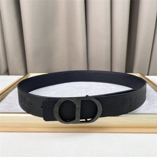 High Quality Luxury Dior Pure Copper Hardware 3.8Cm Wide Belt
