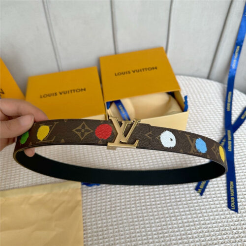 High Quality Luxury Louis Vuitton New Gradient Pattern Womens Belt