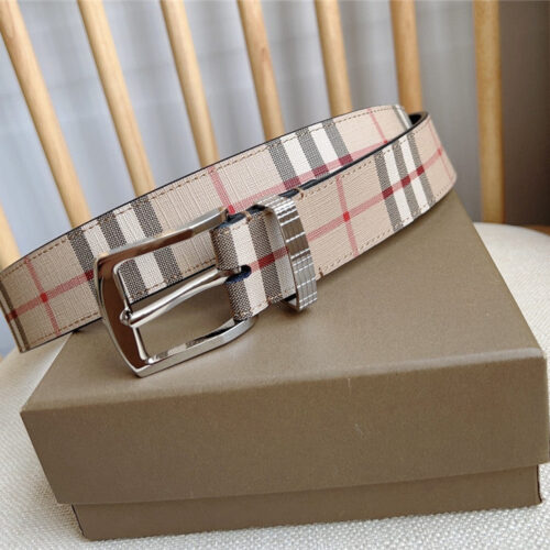 High Quality Luxury Burberry Belt Loop Engraved With Burberry Check product detail