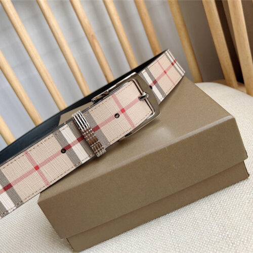 High Quality Luxury Burberry Belt Loop Engraved With Burberry Check product detail