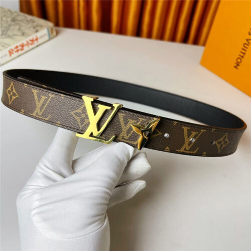 High Quality Luxury Louis Vuitton Double-Sided First-Layer Cowhide Belt alternate view