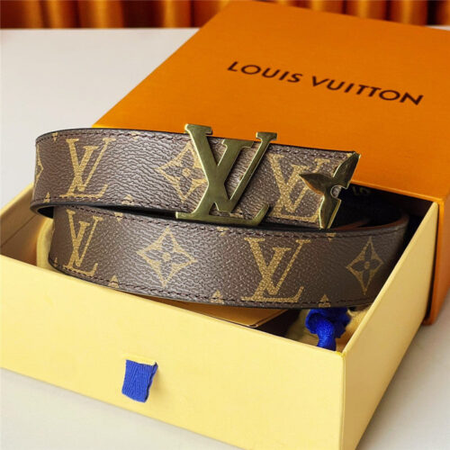 High Quality Luxury Louis Vuitton Double-Sided First-Layer Cowhide Belt product detail
