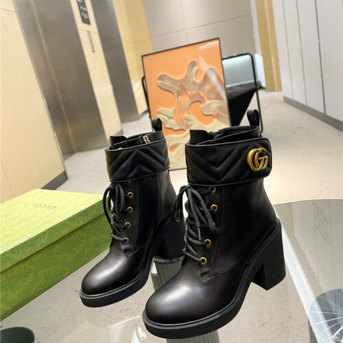 High Quality Luxury Gucci New Autumn And Winter Womens Martin Boots
