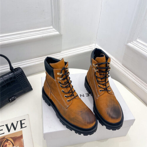 High Quality Luxury Givenchys New Autumn And Winter Couples Large Yellow Boots