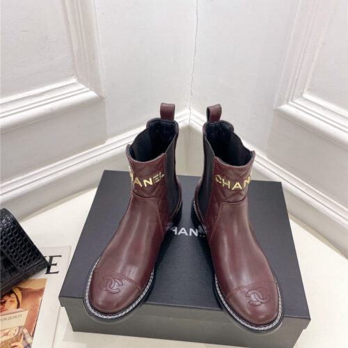 High Quality Luxury Chanel Counter Catwalk Style Motorcycle Boots – Style 19846 alternate view