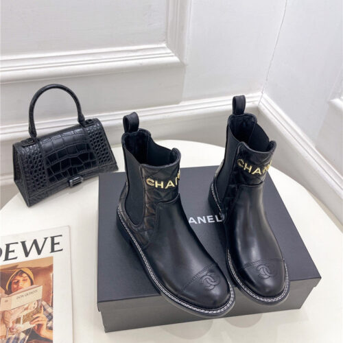 High Quality Luxury Chanel Counter Catwalk Style Motorcycle Boots