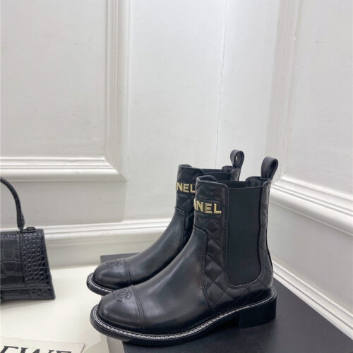 High Quality Luxury Chanel Counter Catwalk Style Motorcycle Boots alternate view