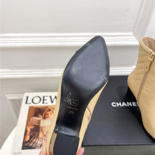 High Quality Luxury Chanel Counter Classic Electric Embroidery Thick Heel Short Boots product detail