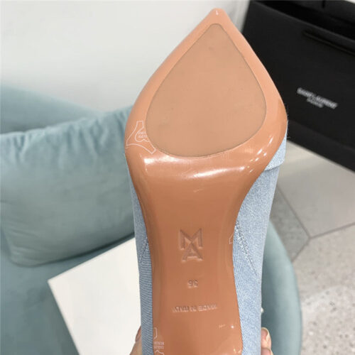 High Quality Luxury Amina Muaddi Pleated Stiletto Booties – Style 65859 product detail