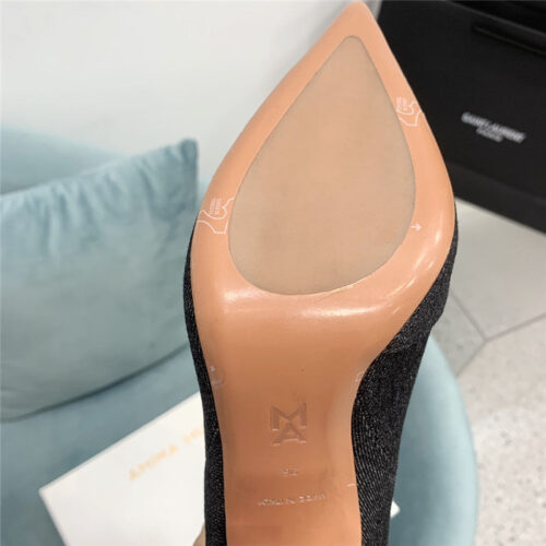 High Quality Luxury Amina Muaddi Wine Glass Heel Pleated High Heel Boots – Style 91779 product detail