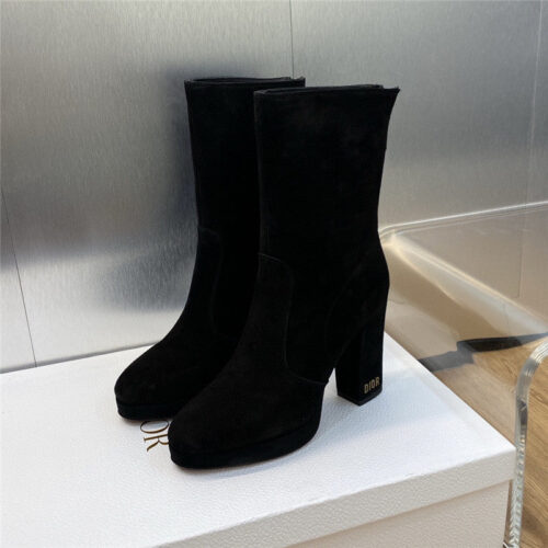 High Quality Luxury Dior Cd Letter Logo Hardware Buckle Motorcycle Boots