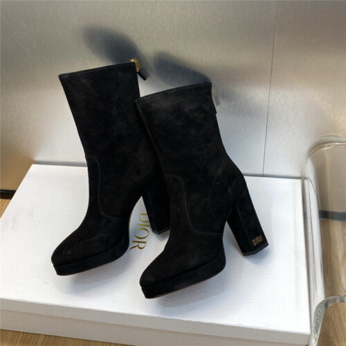 High Quality Luxury Dior Cd Letter Logo Hardware Buckle Motorcycle Boots product detail