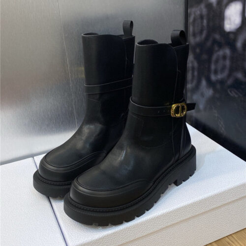 High Quality Luxury Dior New Empreinte Series Womens Short Boots