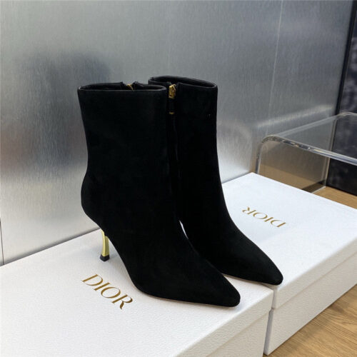 High Quality Luxury Dior Haute Couture Series Aura High Heel Womens Short Boots – Style 84742 alternate view