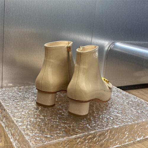 High Quality Luxury Dior Thick Heel Square Toe Womens Short Boots product detail