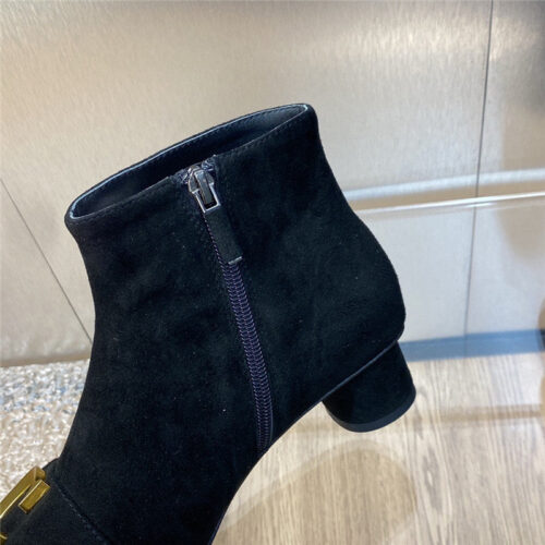 High Quality Luxury Dior Thick Heel Square Toe Womens Short Boots – Style 84582 product detail
