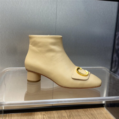 High Quality Luxury Dior Thick Heel Square Toe Womens Short Boots – Style 42182 product detail