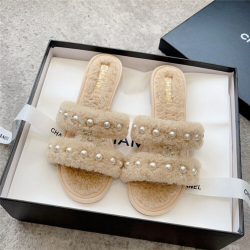 High Quality Luxury Chanel New Wool Slippers – Style 18758