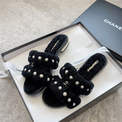 High Quality Luxury Chanel New Wool Slippers – Style 17062