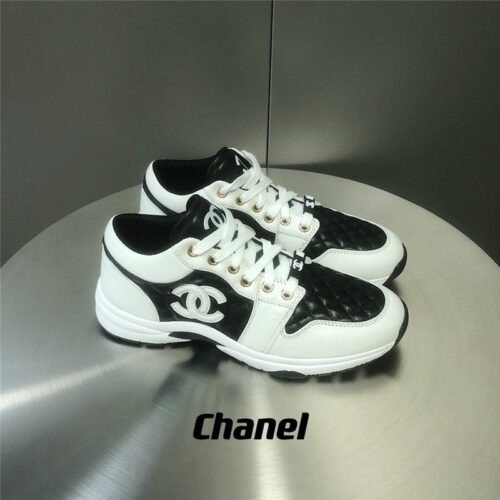 High Quality Luxury Chanel Black And White Panda Rhombus Casual Sneakers – Style 49990