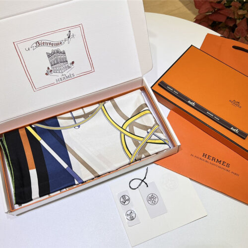 High Quality Luxury Hermes “Balance Carriage” 140 Cm Shawl – Style 26248 product detail