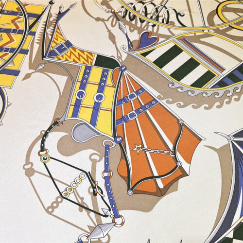 High Quality Luxury Hermes “Balance Carriage” 140 Cm Shawl – Style 26248 product detail