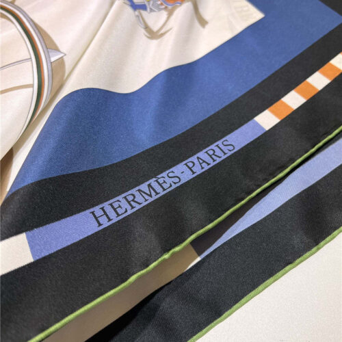 High Quality Luxury Hermes “Balance Carriage” 140 Cm Shawl – Style 26248 product detail